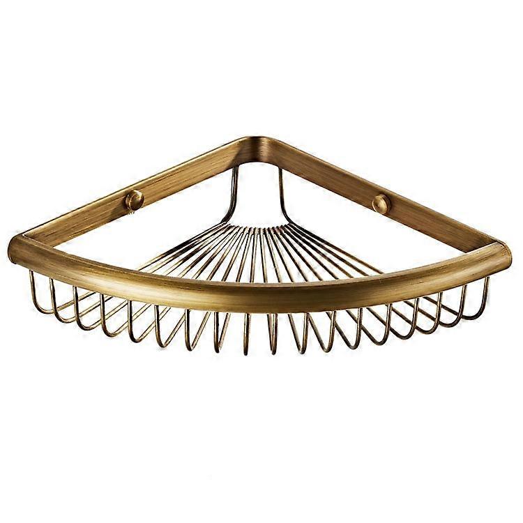 Single-layer bathroom shelf, corner shelf, triangular basket shelf, single-layer bathroom storage unit.