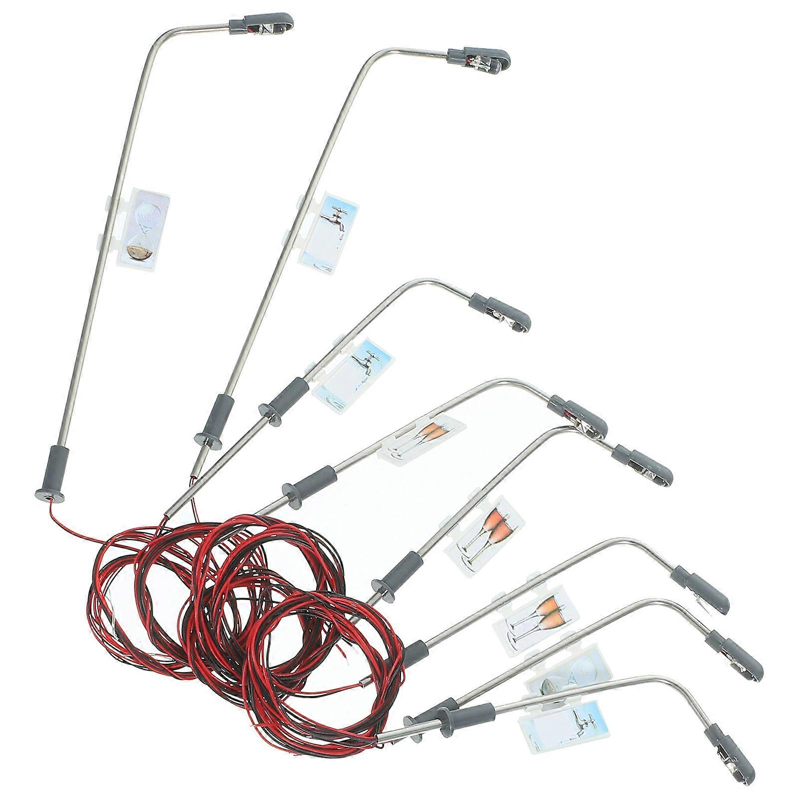 Simulation Mini Street Lamp Model Single Head For Micro Landscape Model 15Pcs