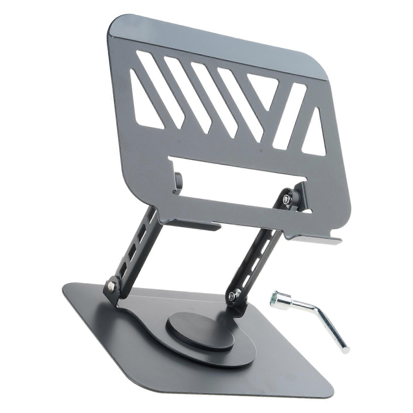 Foldable Tablet Bracket Stand Portable Laptop Bracket Heat Dissipation 360 Degree Rotatable Adjustable Stand for Laptop  Brown