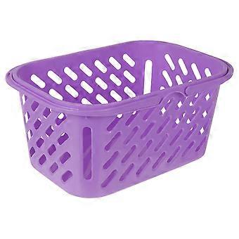 Plastic winkelmand supermarkt opbergmand dubbele handgrepen mand