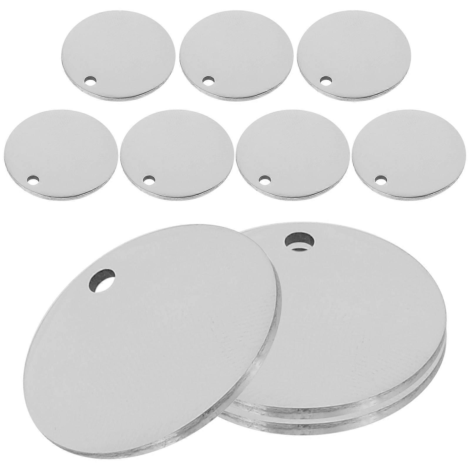 10stk Metal Stempling Blank Rustfrit stål Mærker Stempling Blanks Metal Tags til stempling