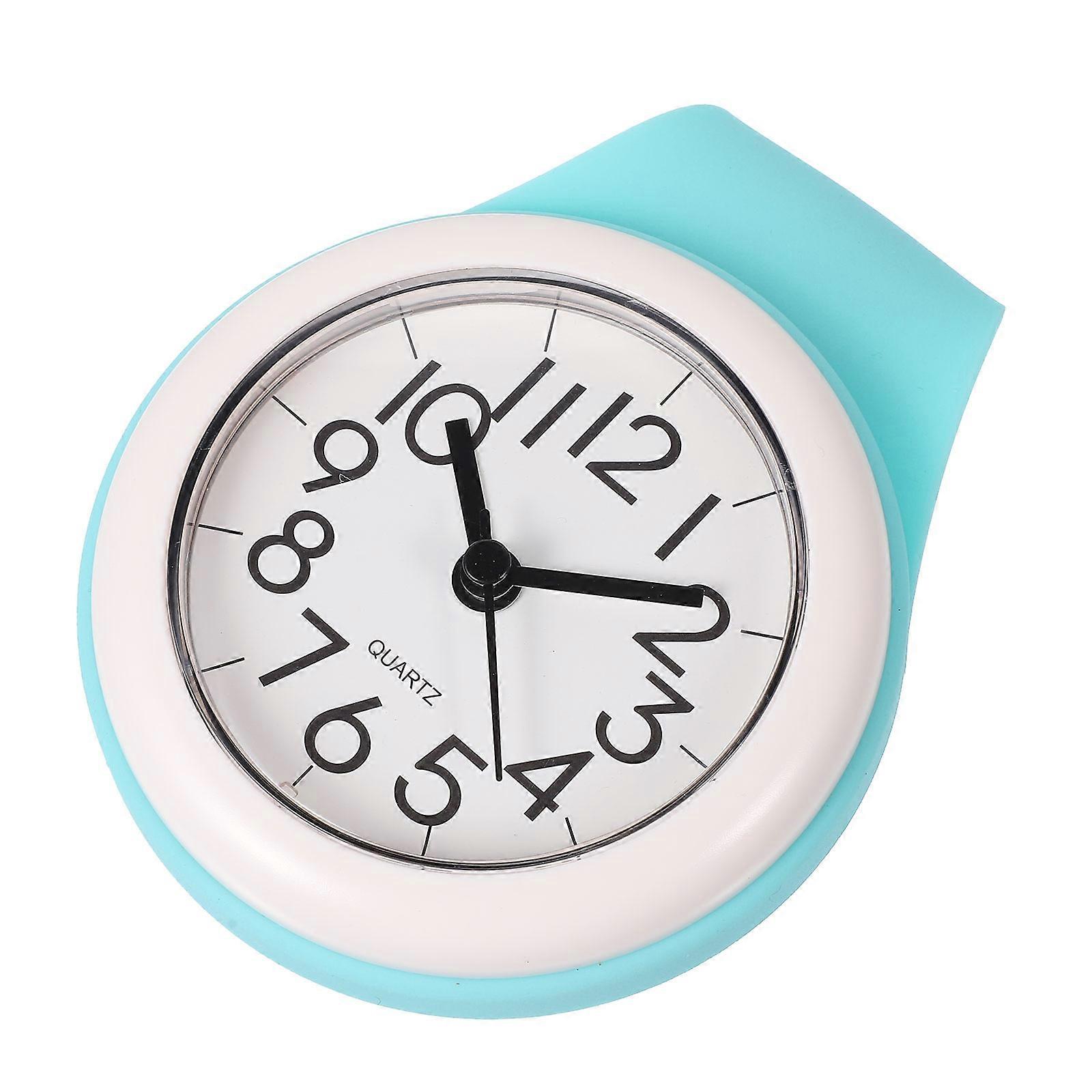 Waterproof Wall Clock Bathroom Mute Wall Clock Suction Cup Hanging Clock