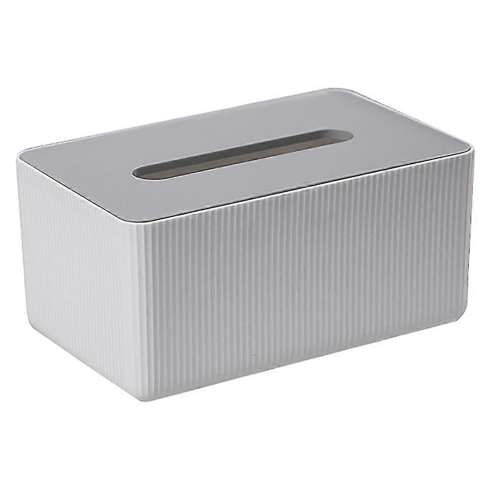 Tissue Box Napkin Storage Case, White, 1Pcs, PP Material