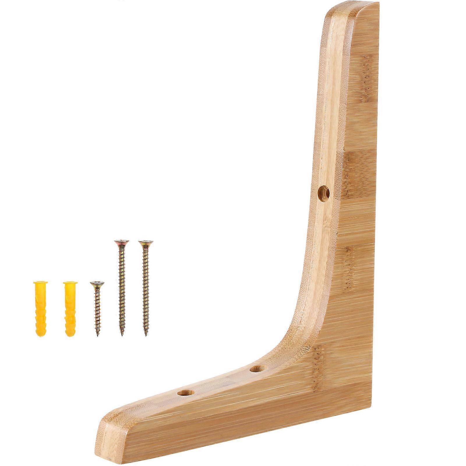 Wall Mount Bamboo Bracket Shelf Support Bamboo Triangle Bracket Decorative Floating Shelf Bracket
