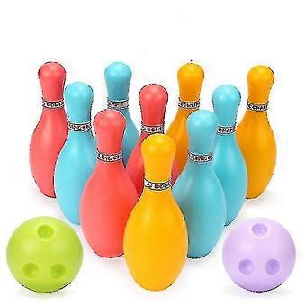 Bowling-Pin-Set, 14,5 cm Höhe, 4,6 cm Durchmesser, inklusive Kugel, für Kinder