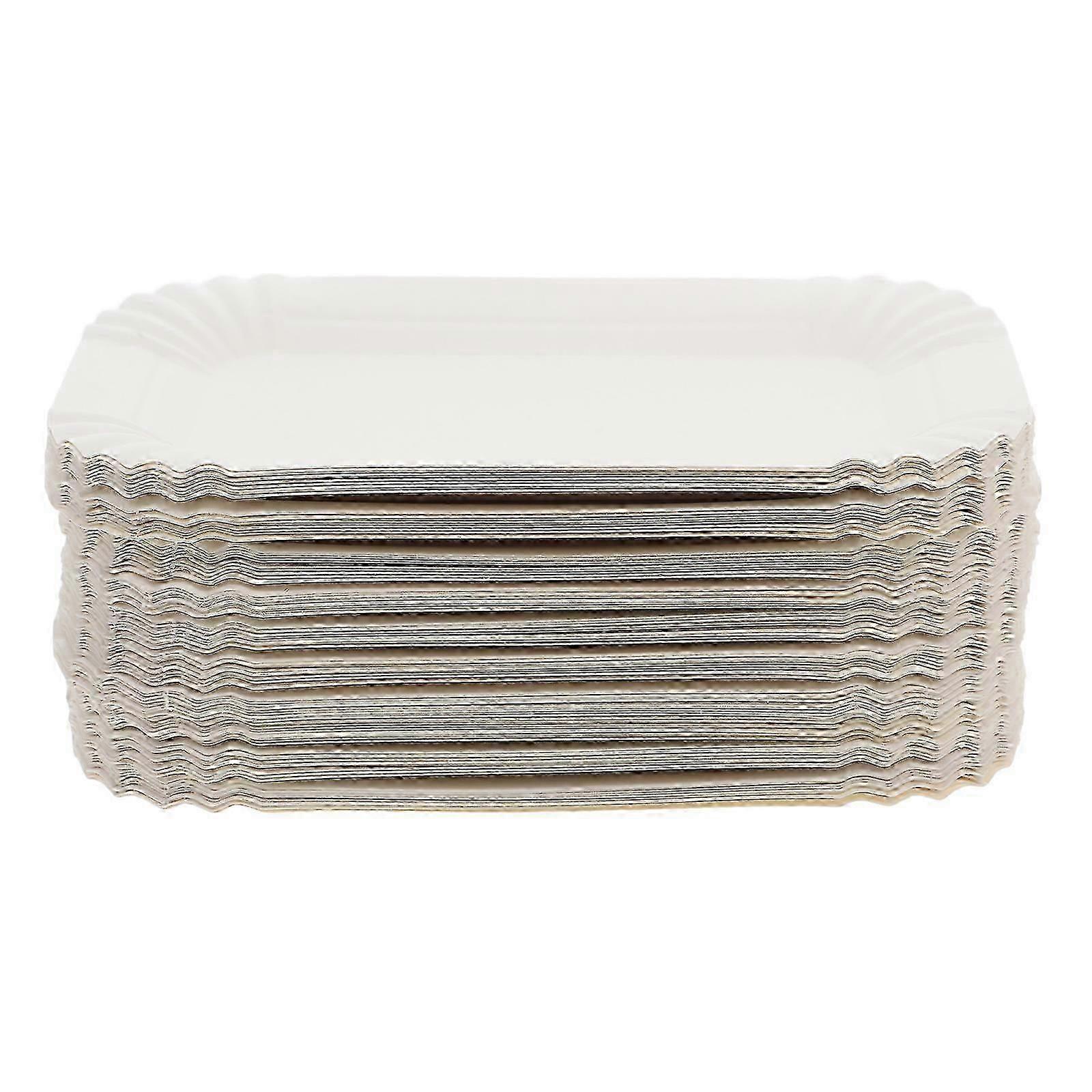 100-Pack Disposable Rectangular Cake Boards and Serving Trays