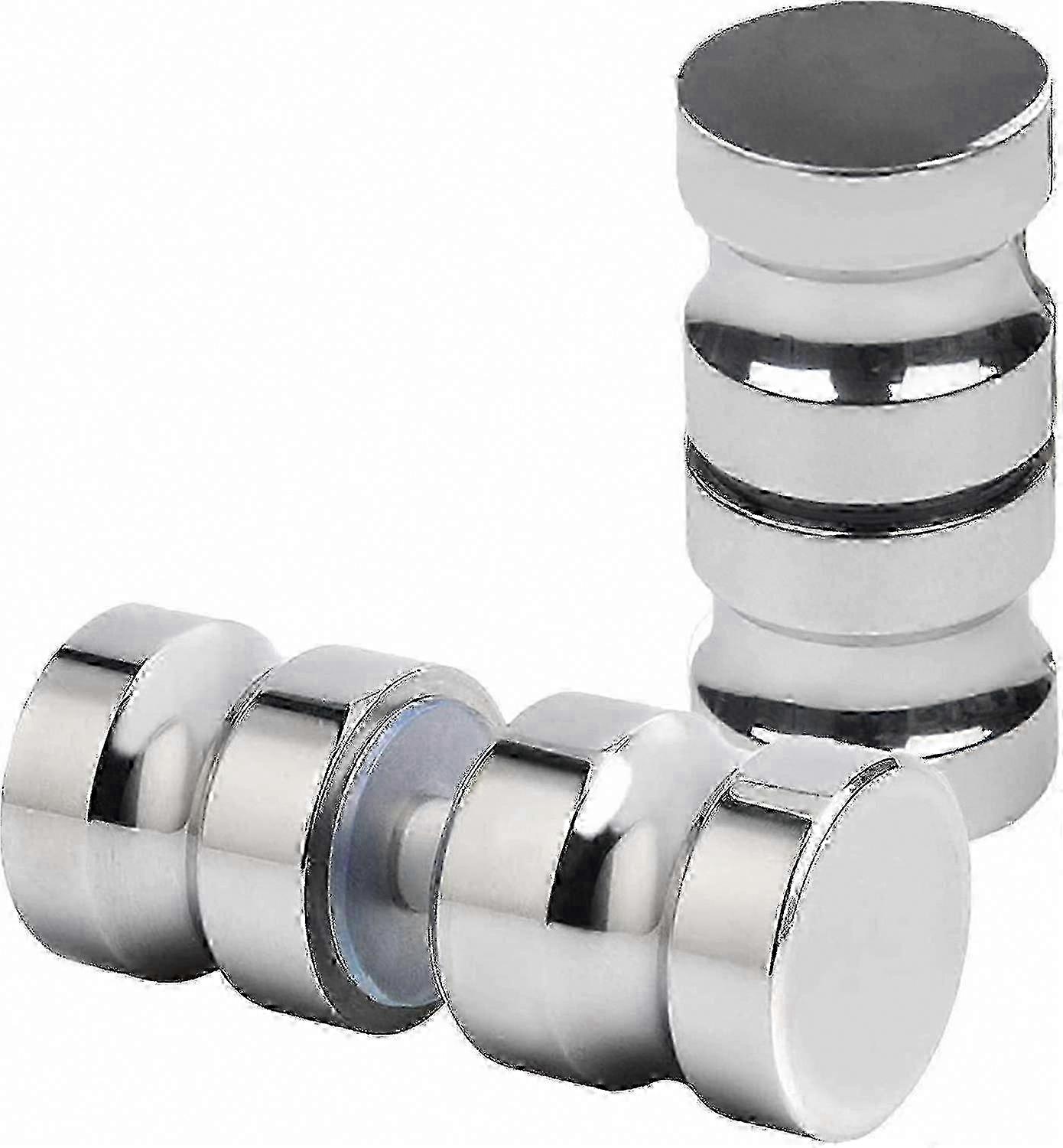 2 Pairs Stainless Steel Shower Door Knobs for Kitchen & Office