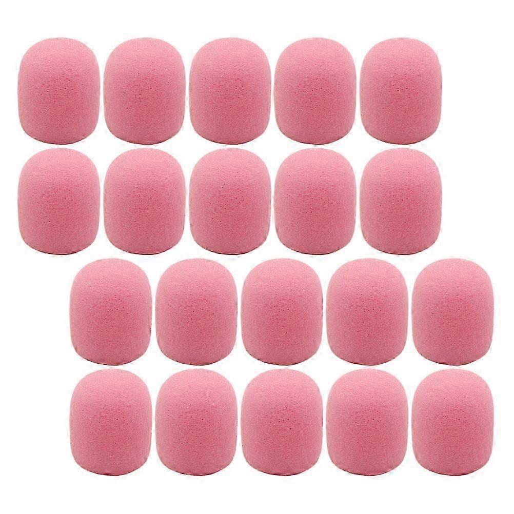 20Pcs Windproof Microphone Sponge Covers, Protective Windscreen for Lapel Headset Mic, Dustproof Moisture Resistant