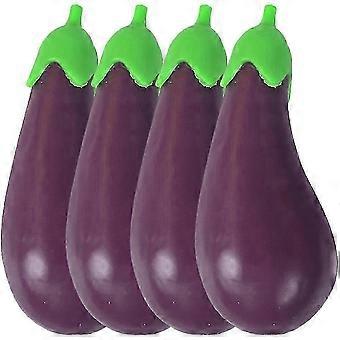 4Pcs Play Kitchen Eggplants Realistic Eggplants Kids Kitchen Toys Stretchy Toy Kids Educational Toy