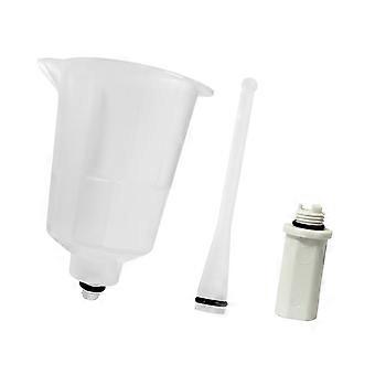Screw On Mount Bike Brake Oil Cup Set, Plastic Cup with Narrow Tube, 3 Piece Service Tool for Home Repair and Routine Braking Work Multicolor