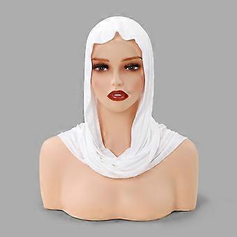 Dames hijab hoofddoek met gedrapeerde nekbedekking.