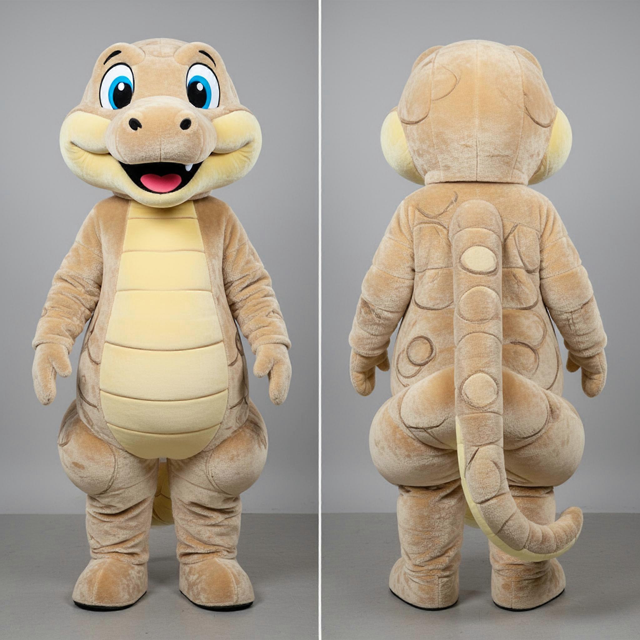 MASTICOT Beige Velvety Python Mascot