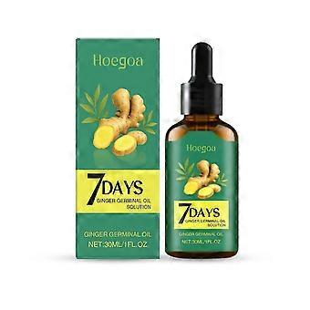 Huile germinale de croissance des cheveux au gingembre, Regrow 7 jours Sérum germinal au gingembre pour nourrir les racines des cheveux, épaissir et renforcer les cheveux, 30ML