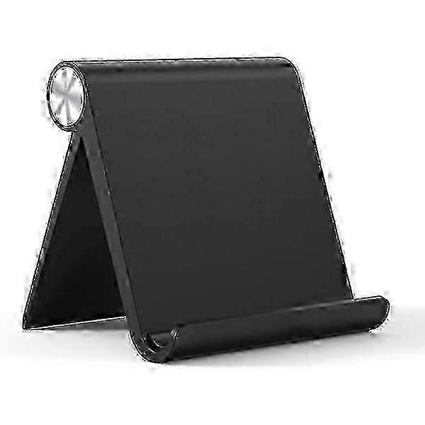 Tablet Stand Adjustable Foldable ABS Lightweight Compatible with iPad iPhone Samsung Black