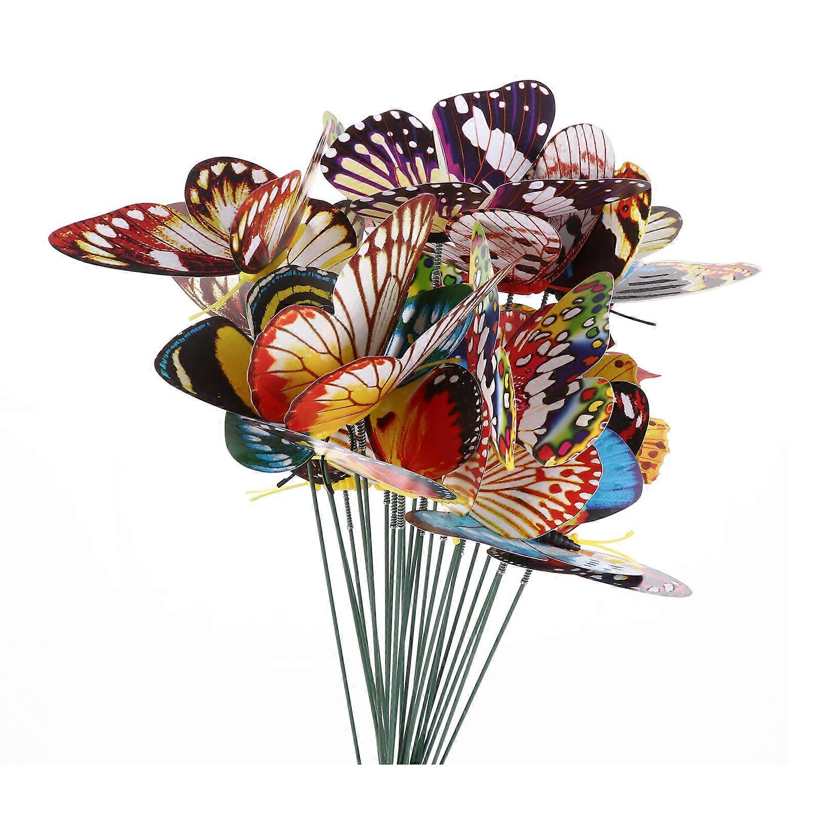 Simulation Insert Glowing Butterflies for Flower Arrangement 48Pcs Pack