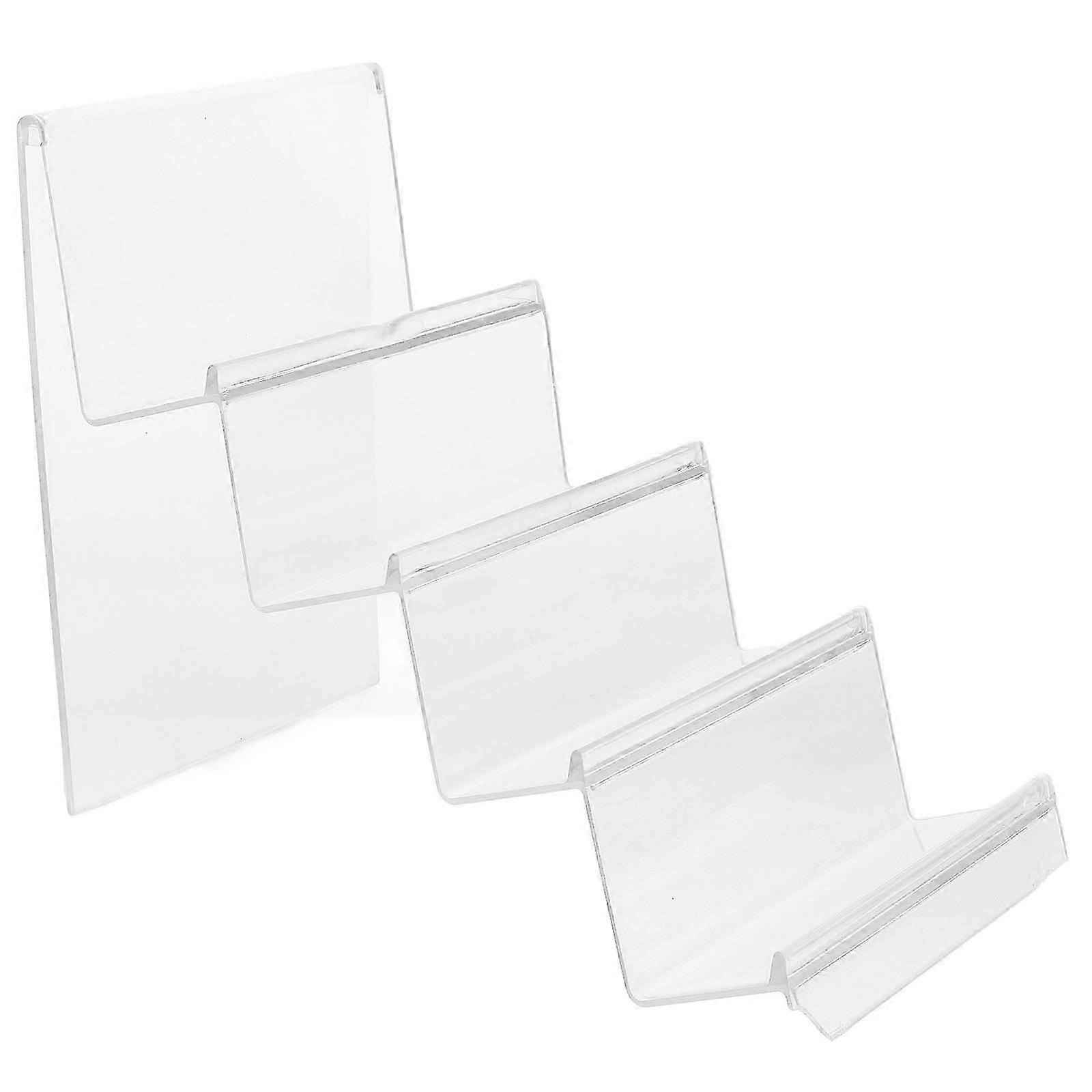 Acrylic Storage Rack Multi-Layer Wallet Holder Stand for Storage 3Pcs