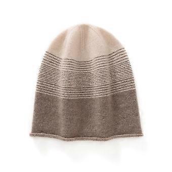 Ribbed Knit Beanie Hat for Men and Women, Thick Warm Cashmere Wool Autumn Winter Cap with Earflap, Jacquard Pattern