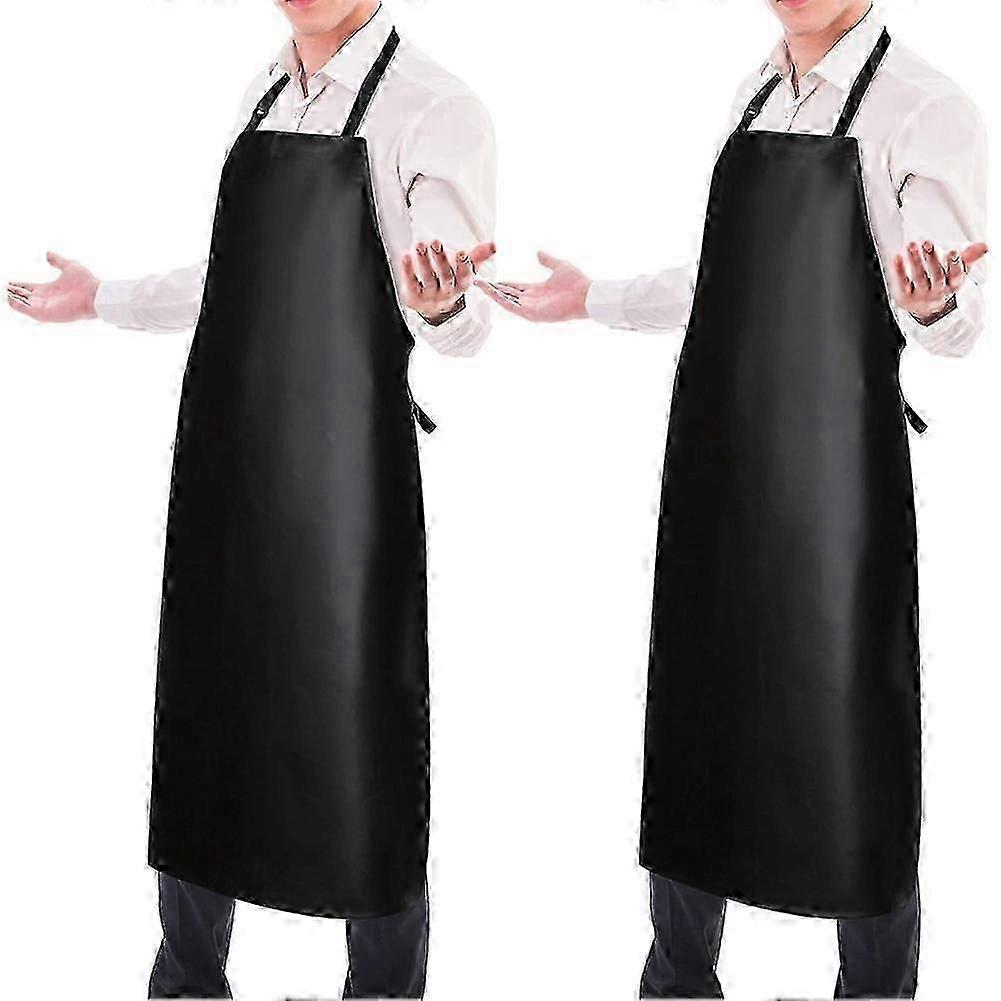 2 Pieces Waterproof PU Vinyl Apron, 40\