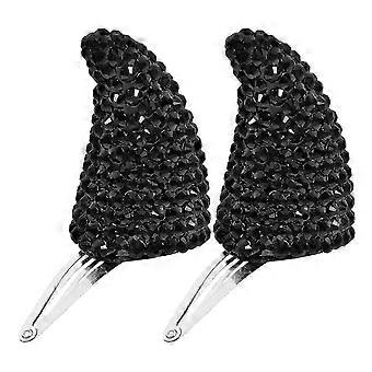 Horn Hair Clips For Women Halloween Party Black Hair Accessories 1 Pair Suitable For Cosplay Stage Performance