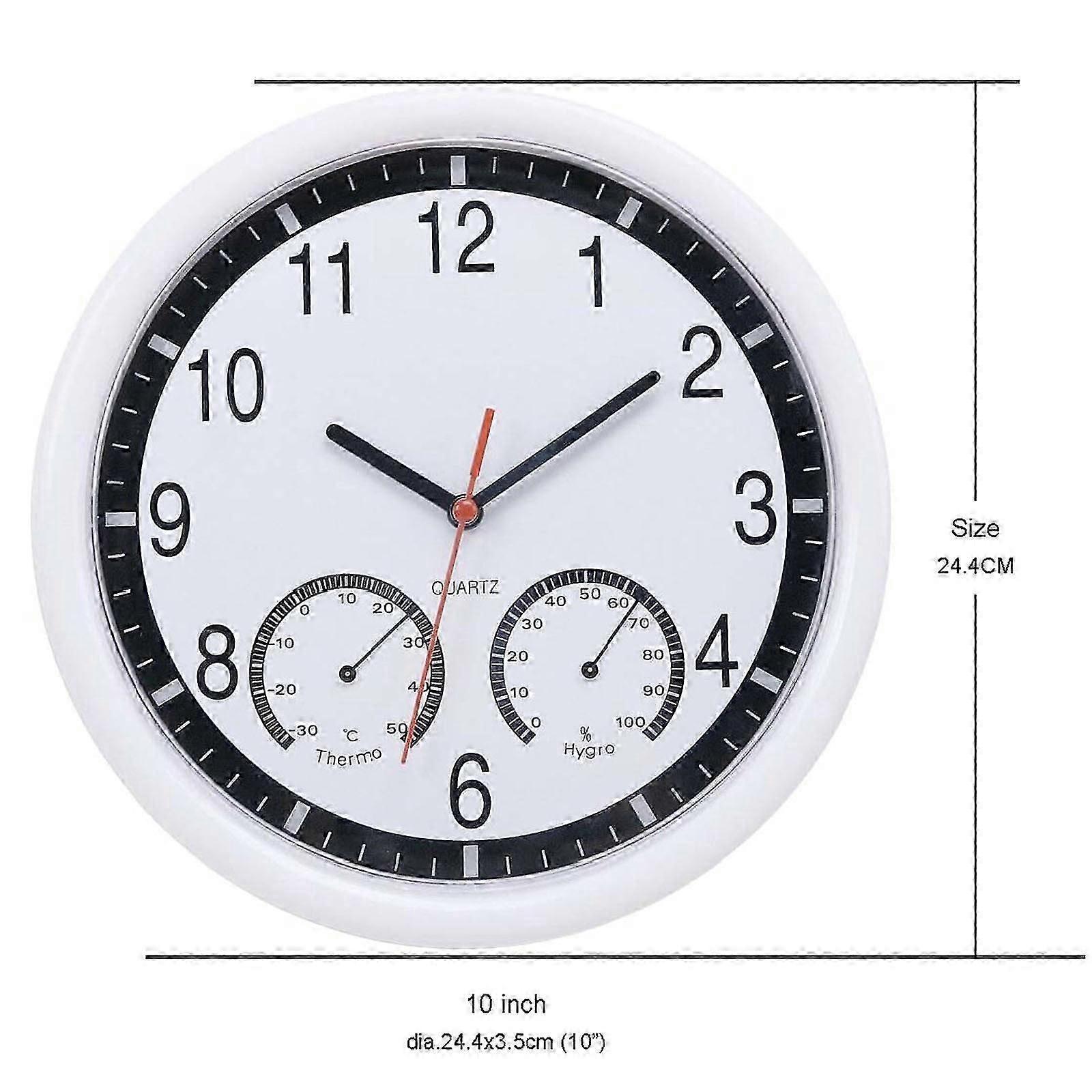 10 Inch Temperature And Humidity Creative Clock Home Essentials