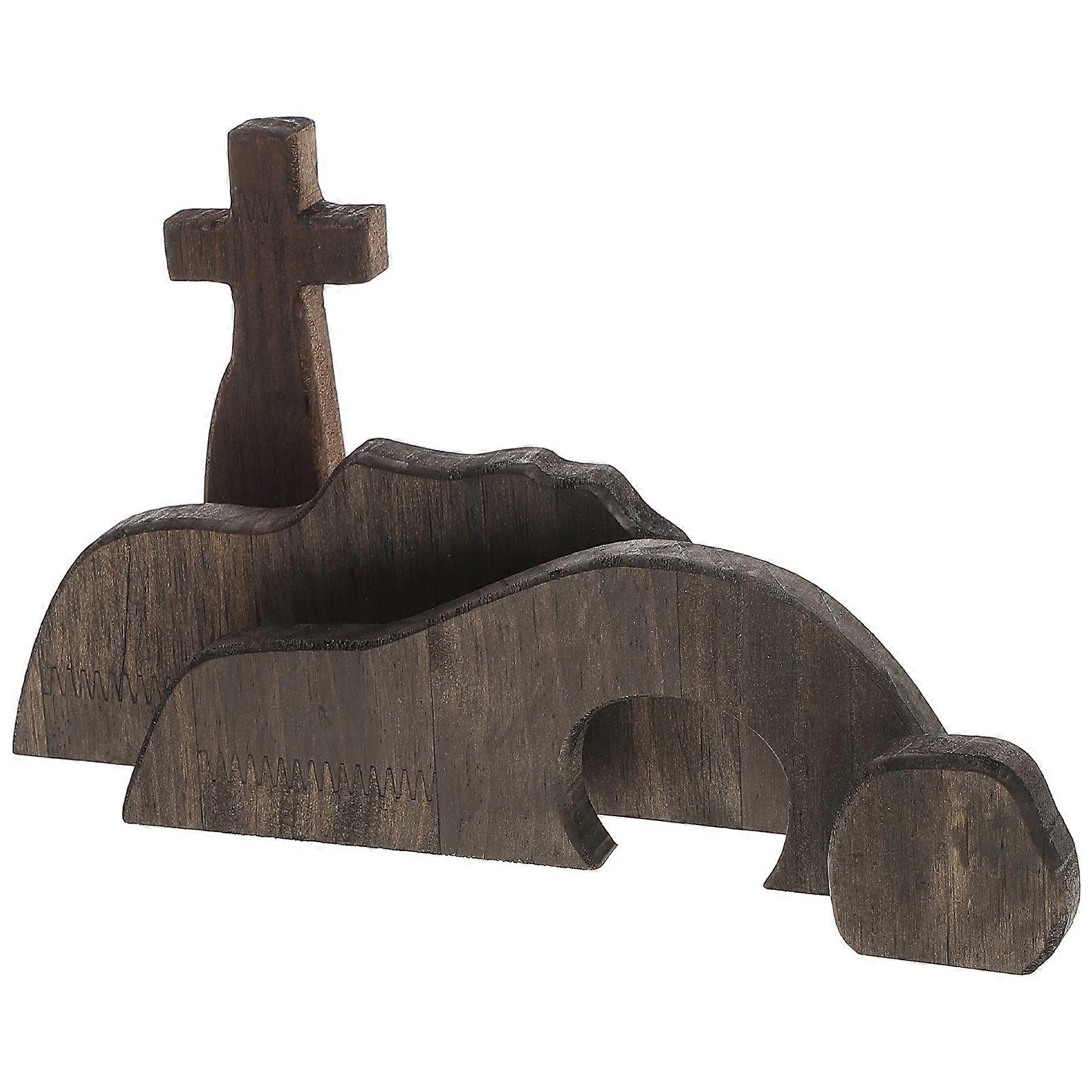 The Empty Tombs Easter Scene Wood Decor for Religious Use