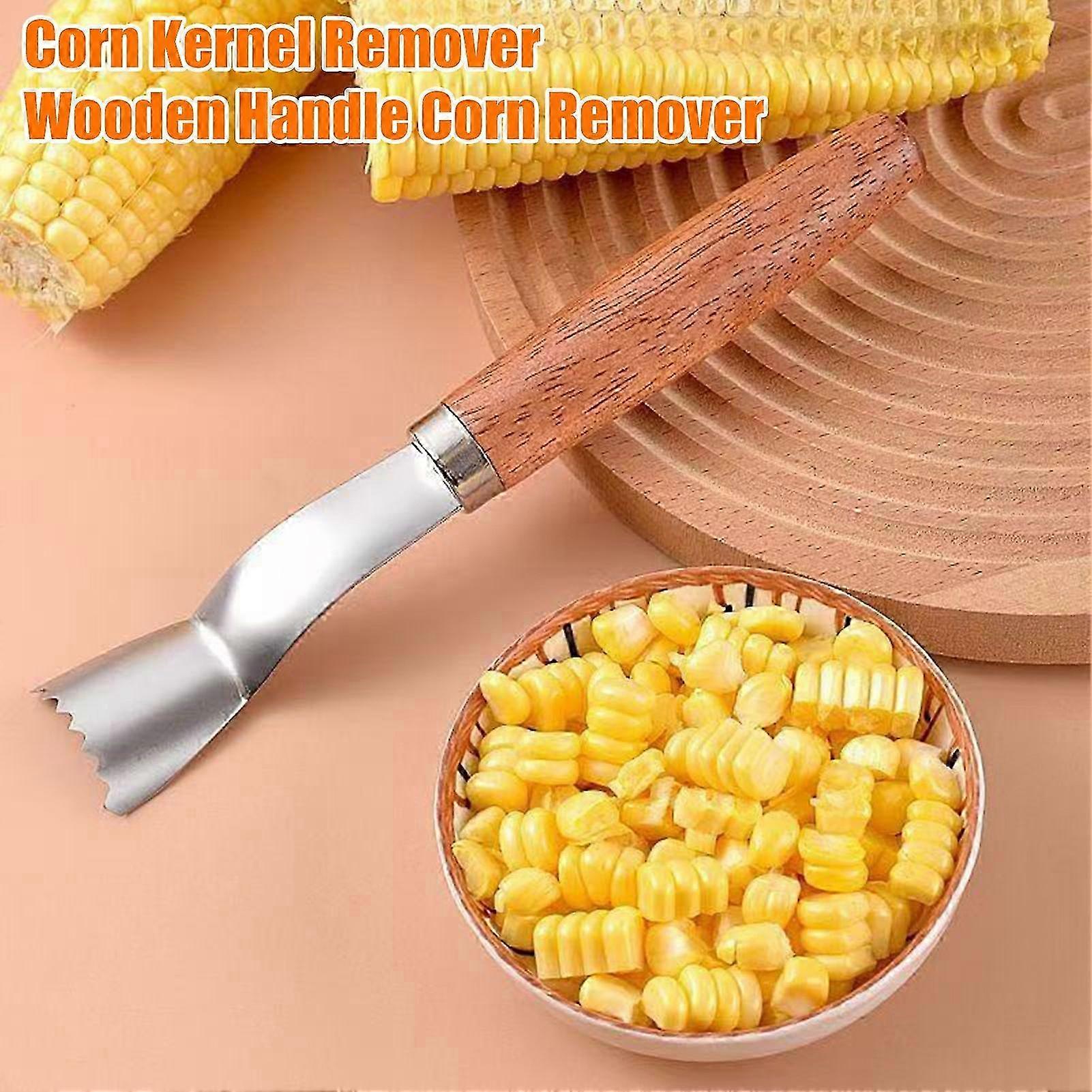 Non Slip Wooden-Handle Corn Kernel Remover
