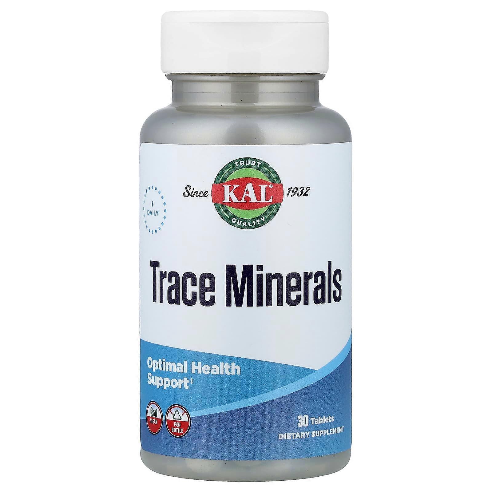 KAL, Trace Minerals, 30 Tablets