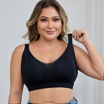 Sutiã sem alças, sem costuras e modelador, para mulheres com tamanhos maiores, com cobertura lateral, detalhes recortados nas costas e design confortável. Ideal para uso diário.