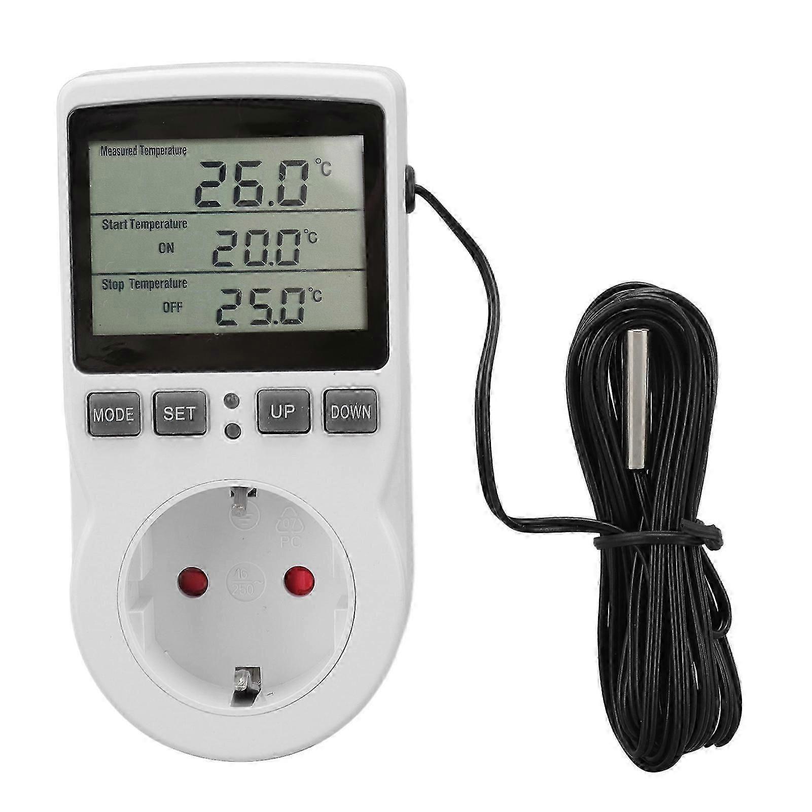 Temperature Controller Build in Temp Sensor Digital Plug In Multifunction Thermostat-SSZFV