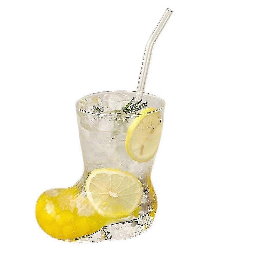 300ml Boot Shaped Transparent Glass