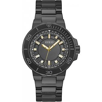 Guess Uhren Track Watch für Männer Analog Quarz mit Edelstahlarmband GW0426G3