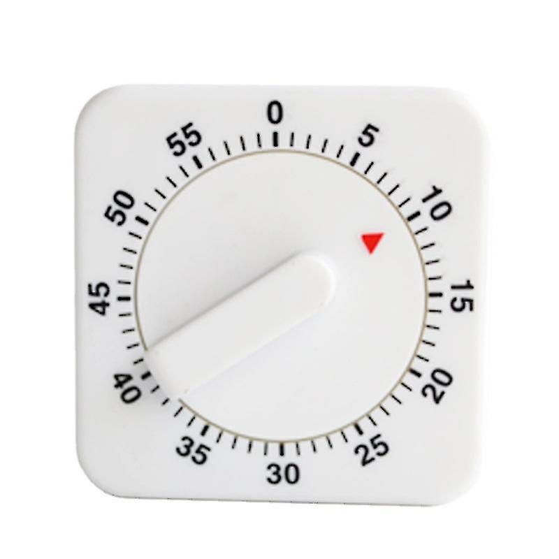 Pxcl Mechanical And Magnetic Timer Visual Timer, Exam Timer, Kitchen Timer,60 Minutes Kitchen Timer Count Down Alarm Reminder White Square Mechan