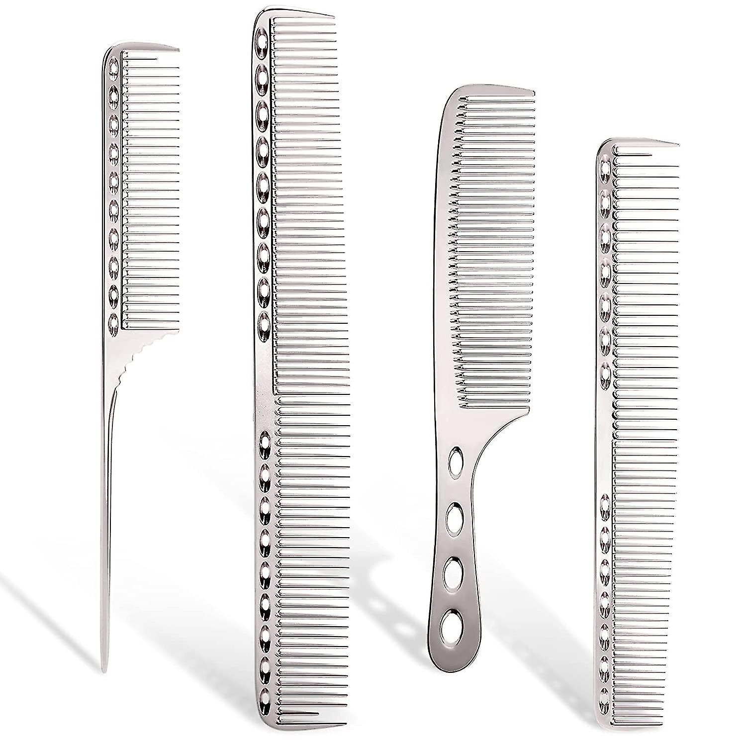 Professional Aluminum Dressing Comb, 4 Types (silver)