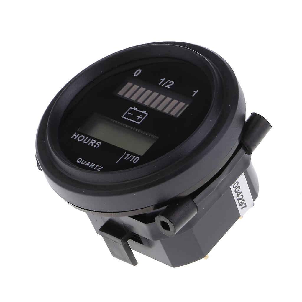 12v/24v Marine Engine Hour Meter w/ Battery Indicator Charge Status Meter 2"