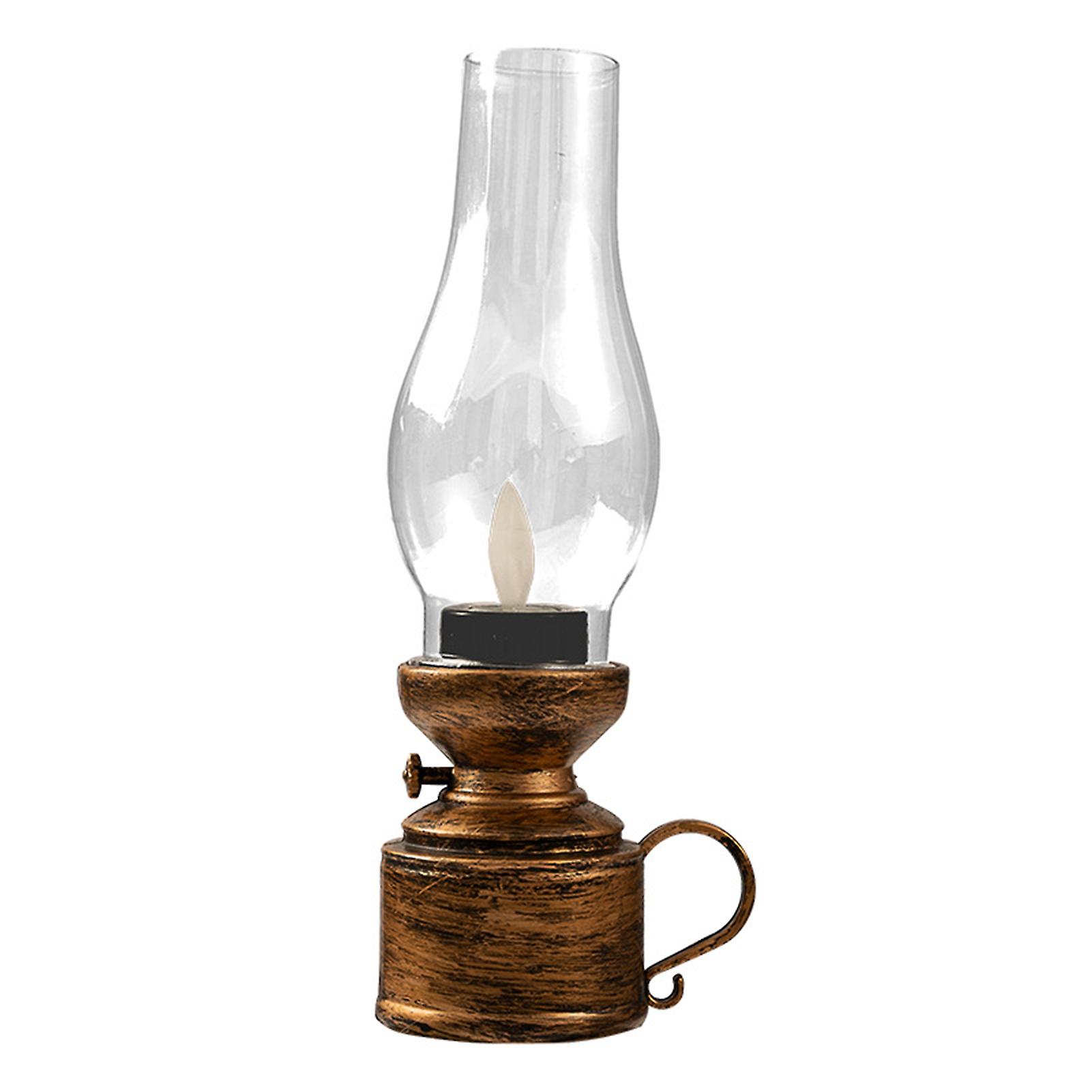 Mengxi Led Candle Flickering Wick Warm Light Safe Super Bright Nostalgia Home Decoration Battery Operated 80s Old-fashioned Electronic Kerosene Lamp F