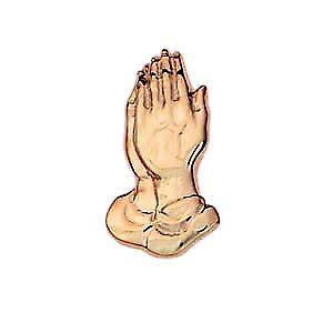 9ct Gold 19x11mm Praying Hands Pendant