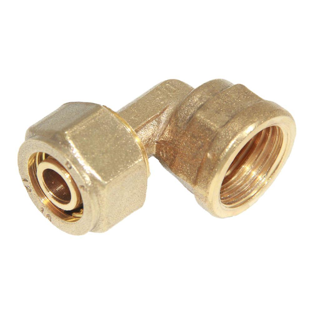 Aluminum Compression Composite Tube Fitting Brass Female Elbow L18x1/2''