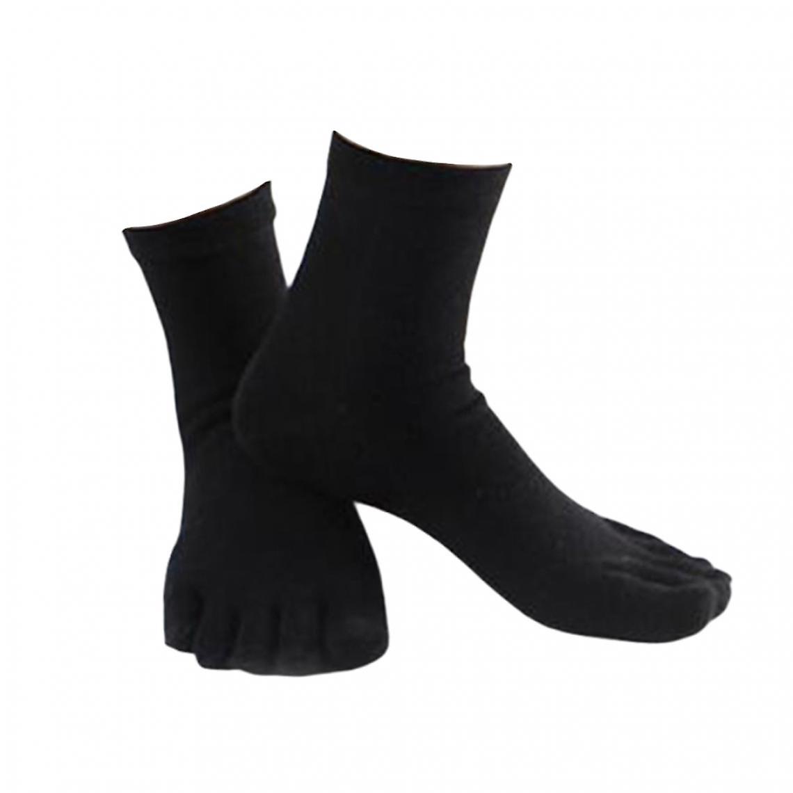 1 Pair Comfortable Cotton Five Toe Socks Black Cotton Socks