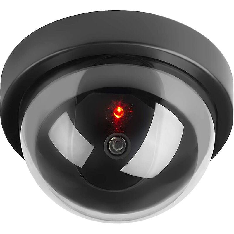 Dummy Cameras, Fake Security CCTV Dome Camera with LED Flashing Light for Business Stores Home, Indoor Outdoor Use, 1 Pack(Batteries Not Included)