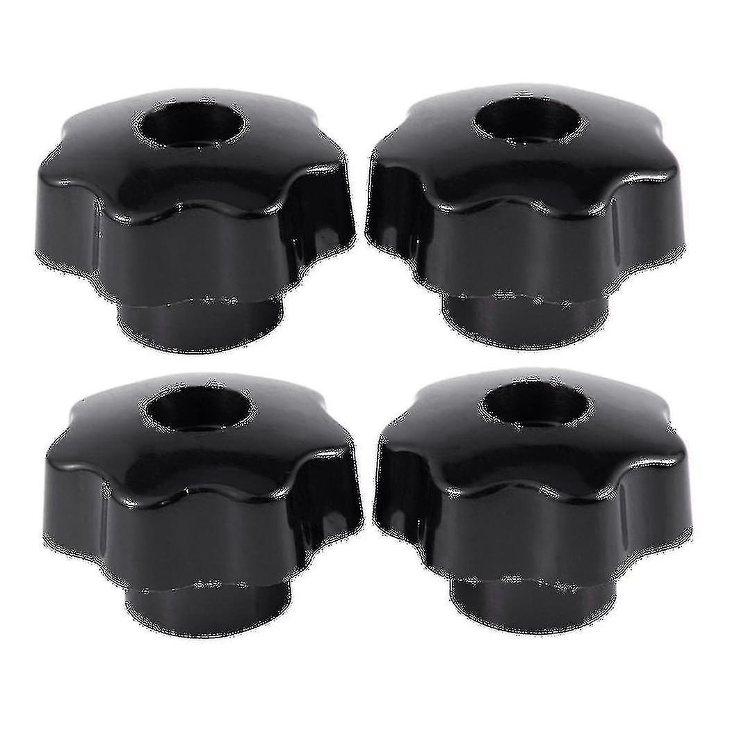 4 Pcs M10 Female Thread Nuts 50mm Plastic Star Head Clamping Knob Grip