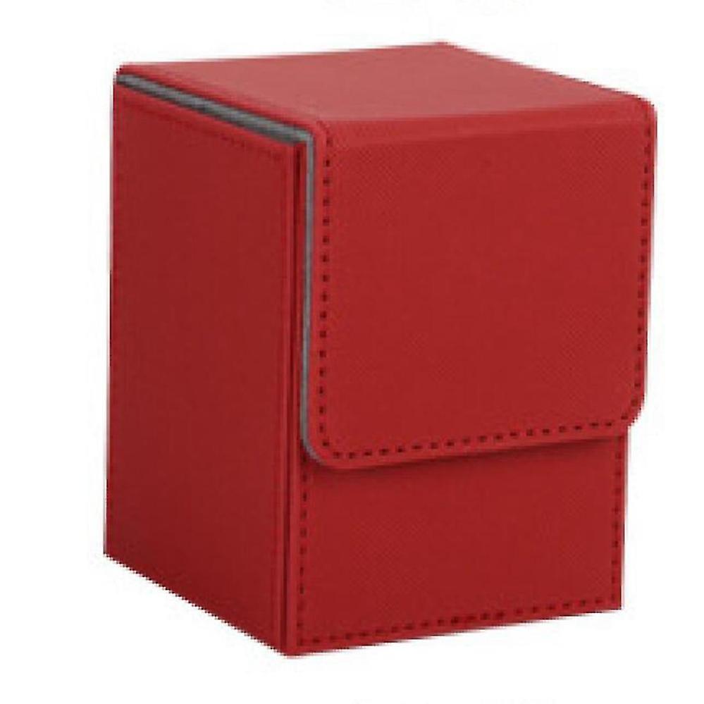 Card Case Deck Box Sleeved Cards Deck Game Box For Yugioh Binders: 100+, Red