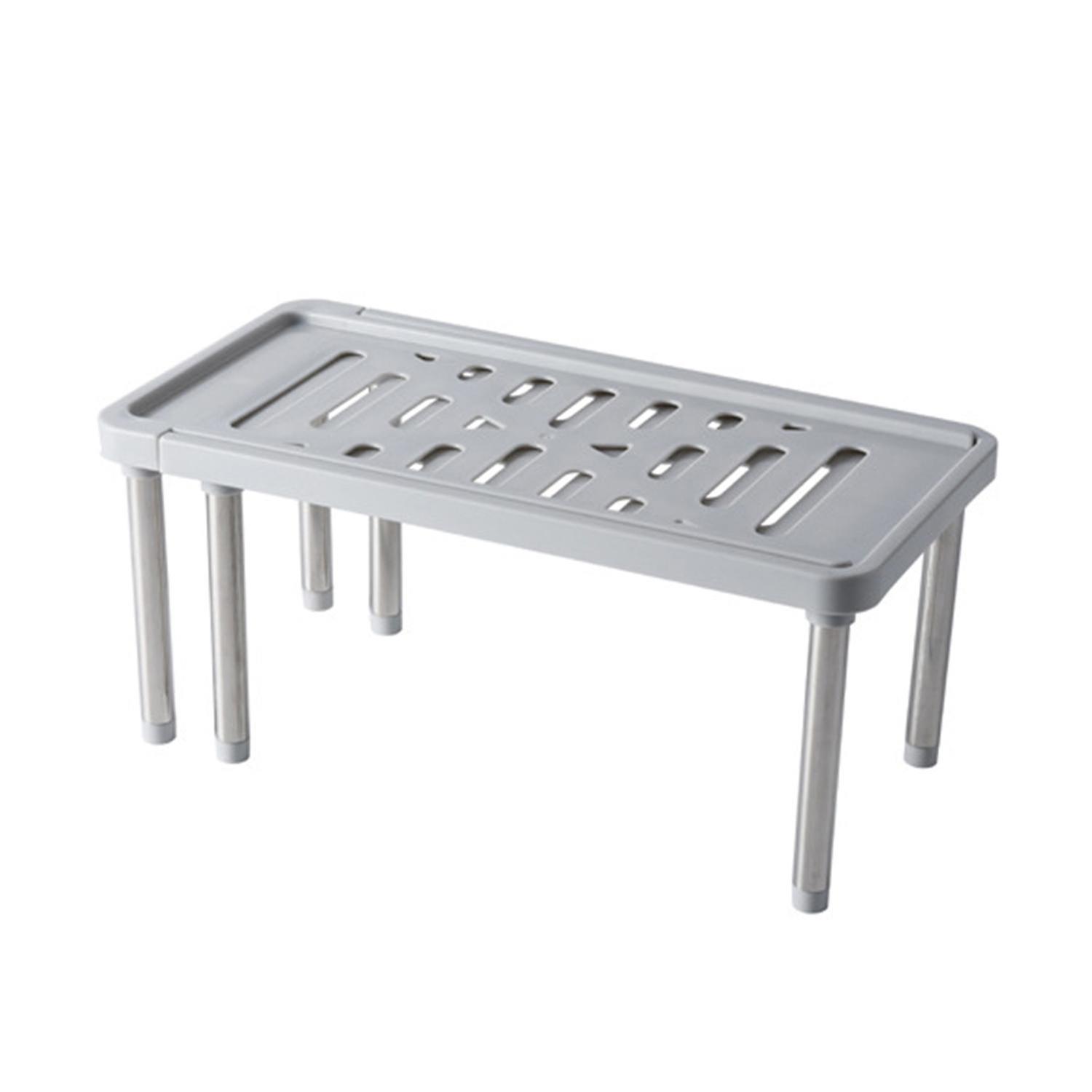 ZHOUBA Cabinet Shelf Multifunctional Expandable PP Stackable Counter Storage Shelf for Kitchen
