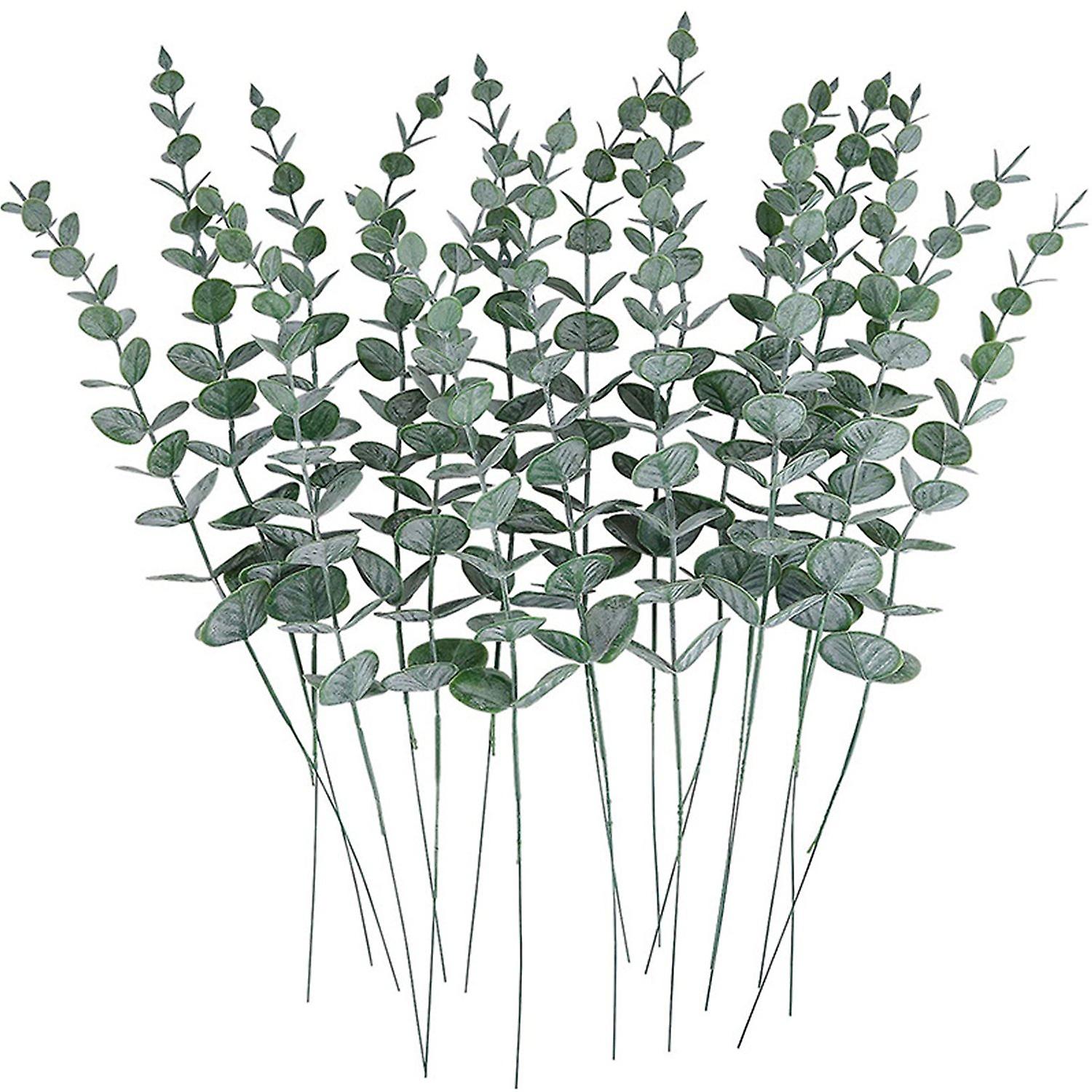 20Pcs Artificial Plant Reusable Simulation Eucalyptus Stems Greenery for Wedding Home Decoration