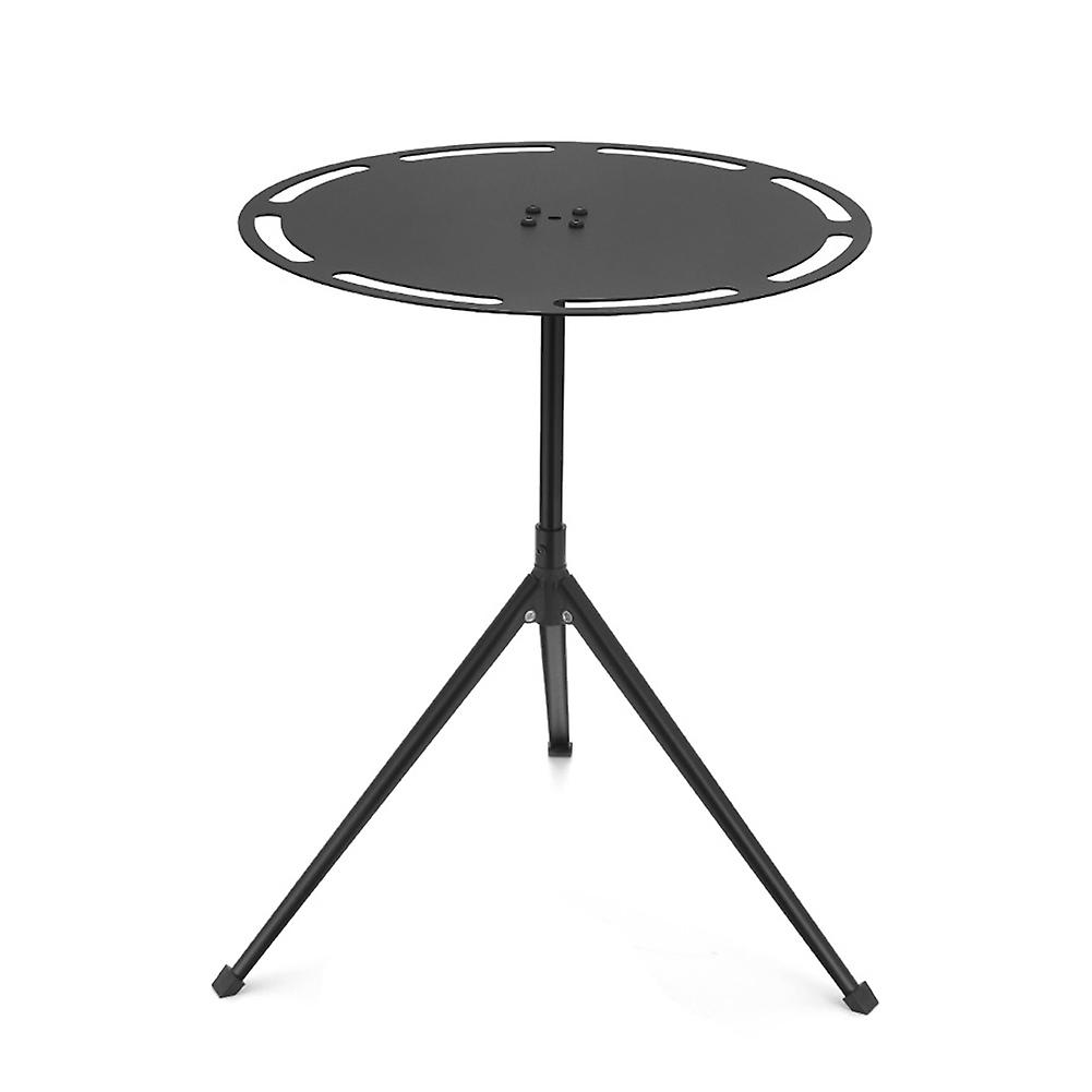 Round Camping Table with Hanging Hole Multifunctional Non-Slip Side Desk for Garden Picnic
