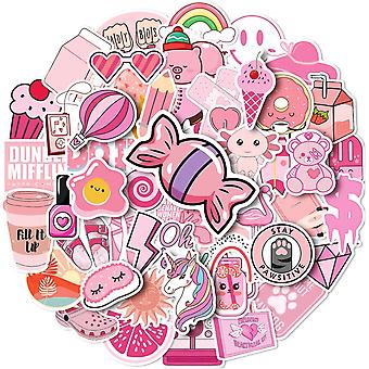 thumbnail image 2 of 110 PCS Aesthetic Stickers Pack - Clean Girl Pink Bow Girly Vinyl Stickers For Water Bottles & Laptops 2 of 9