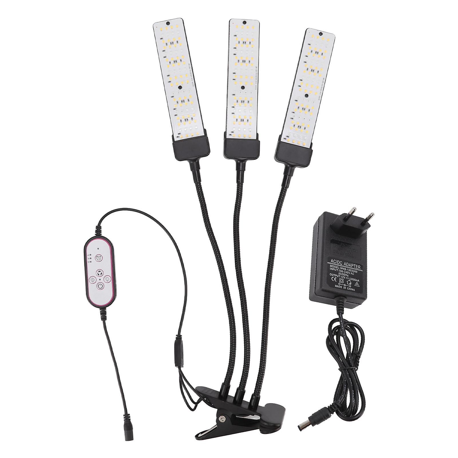 Full Spectrum LED Grow Light with Timer & Adjustable Gooseneck for Succulents, EU Plug