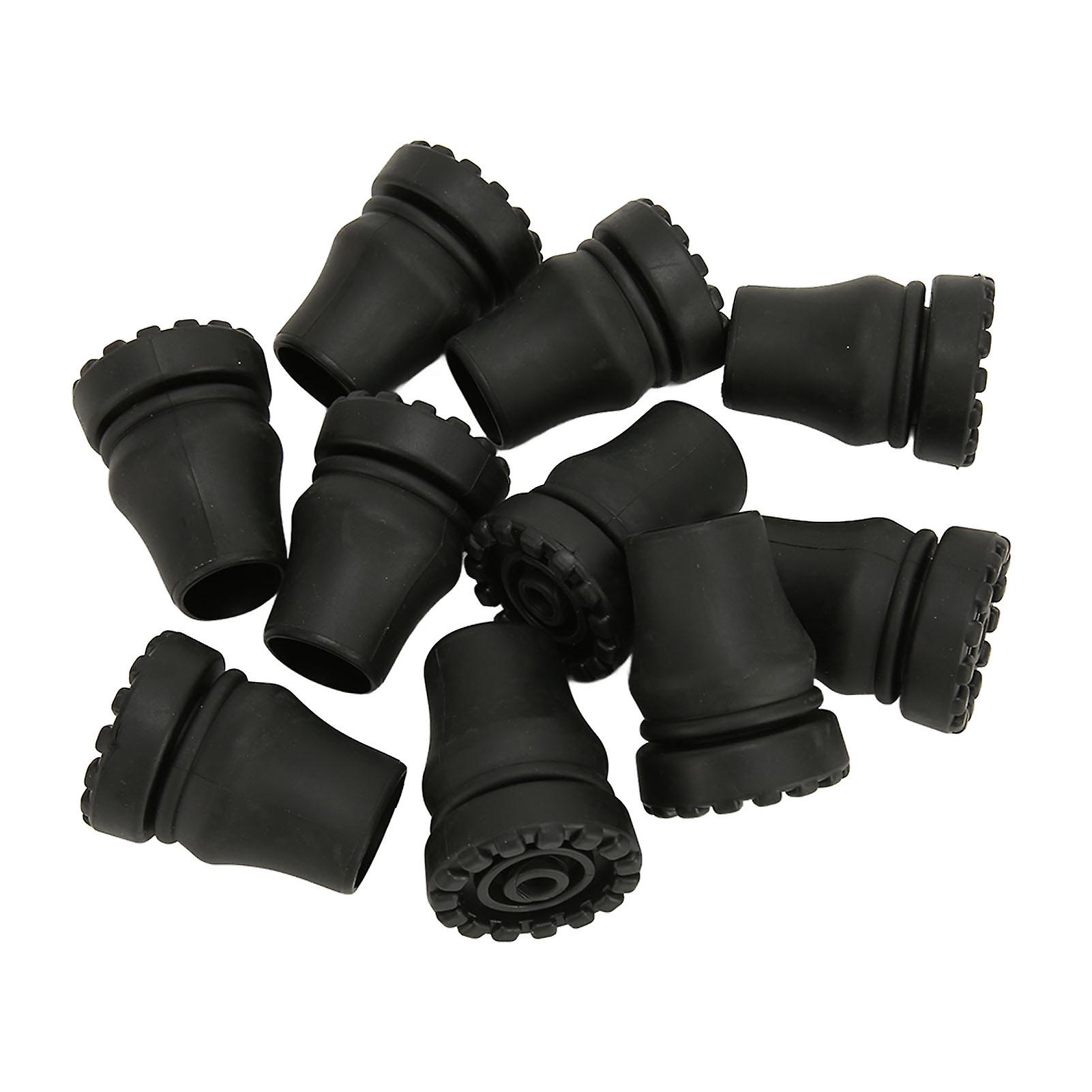 Lot de 10 embouts de béquille antidérapants en PVC de remplacement pour déambulateur, toilettes, chaise de bain, 22 mm