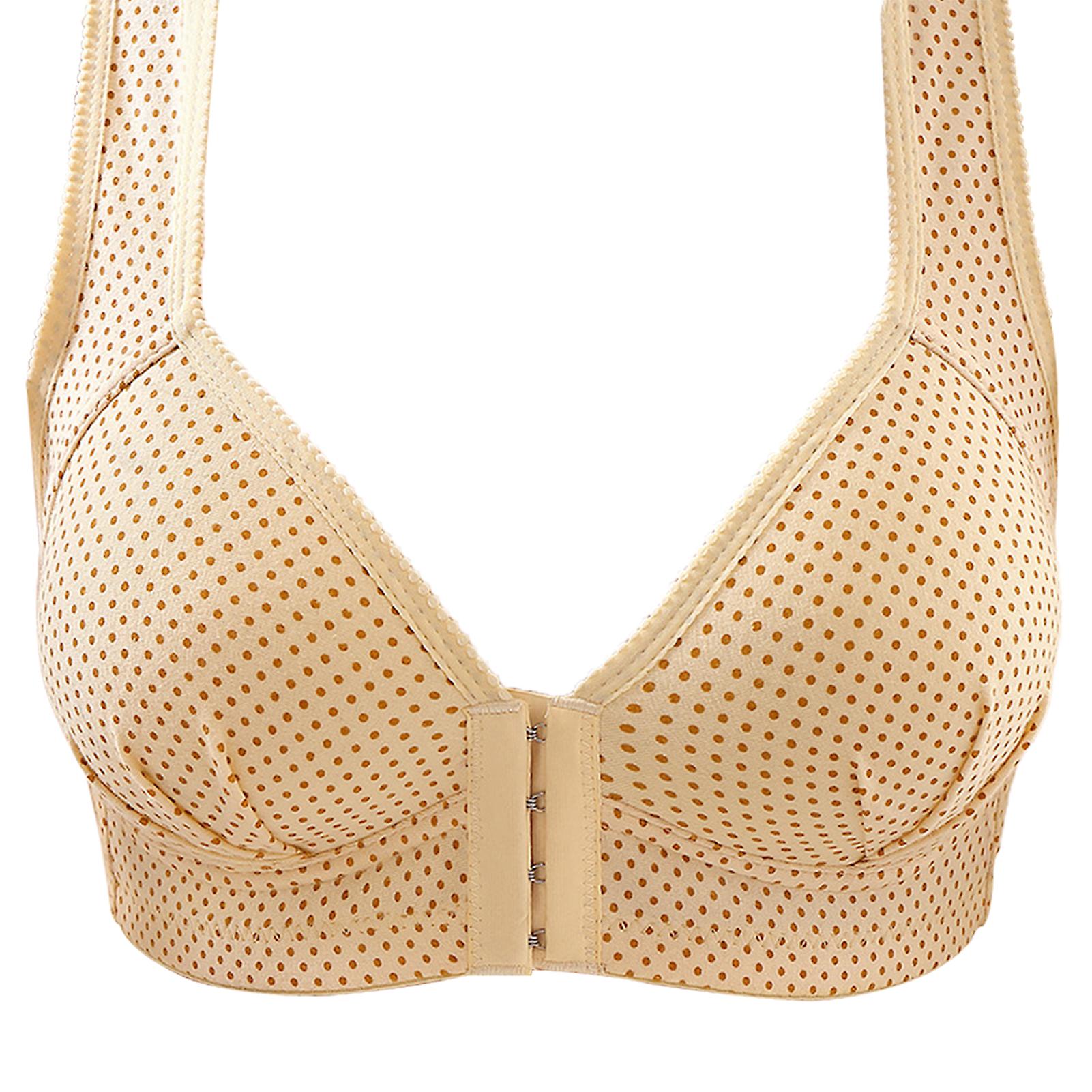 Kvinders Front Buckle Print BH Komfortabel åndbar Høj kvalitet Foring BH til Kvinde