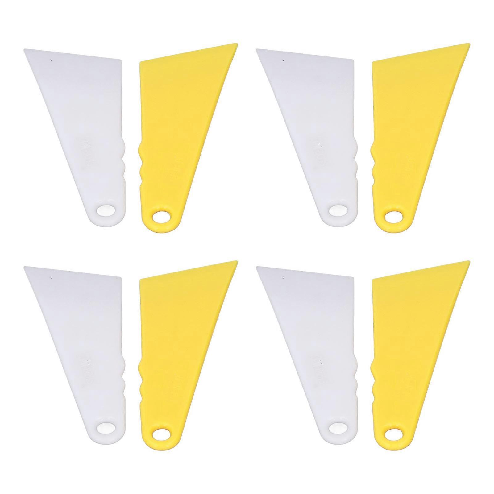8pcs Reusable Plastic Glue Applicator Sticks Yellow White Set
