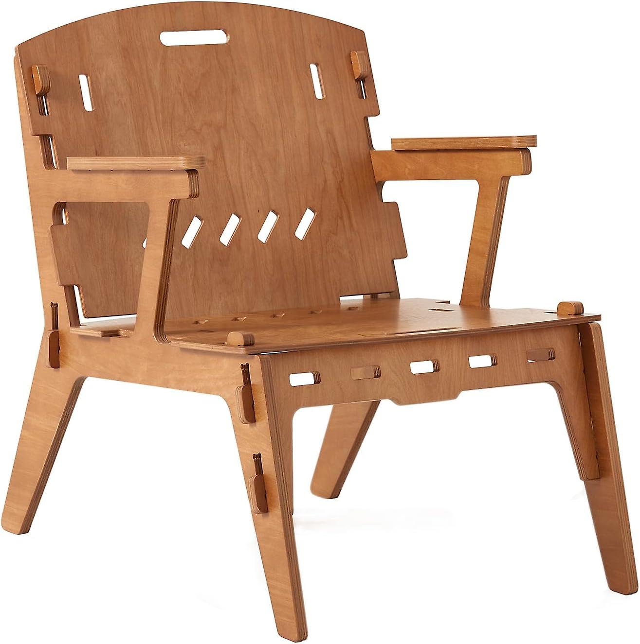 Πολυθρόνα Leisure Relax Chair Καρέκλα Σαλόνι σε Μορφή Εγκοπής και Τεντονιού, Καφέ, SoBuy HFST02-BR
